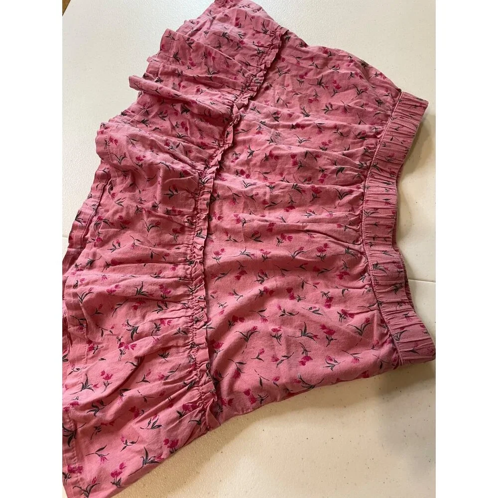 GAP Kids Girls Pink Floral Skort Size XL Tiered Ruffles Lightweight‎ Cottagecore